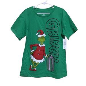 The Grinch Girls Green‎ Short Sleeve Christmas T-Shirt M 7/8